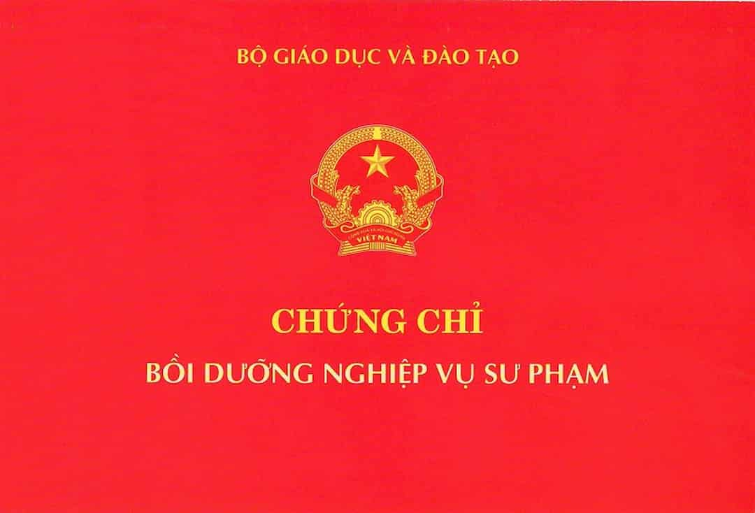 Chứng chỉ nghiệp vụ sư phạm